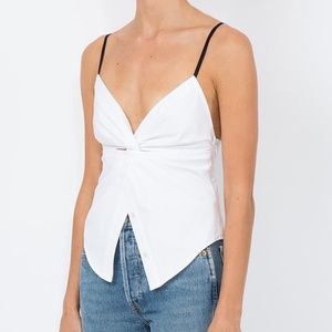 NEW Alexander Wang twist front black cami top